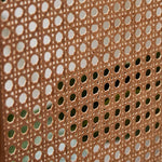 Elegant Ash Wood Cabinet with Rattan Accents - Natural Finish htzm-1511