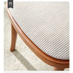 Elegant Brown Cherry Wood Chair with Natural Rattan Accent htzm-1517