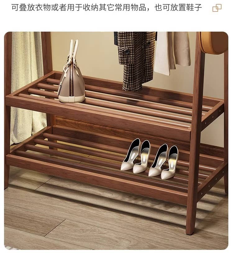 Elegant Brown Ash Wood Coat Hanger - Stylish & Durable htzm-1527