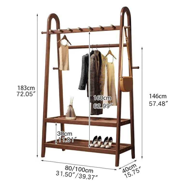 Elegant Brown Ash Wood Coat Hanger - Stylish & Durable htzm-1527