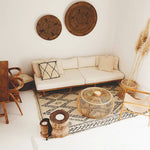 Natural Wood and Rattan Tea Table – Elegant and Durable Design htzm-1528