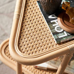 Natural Wood and Rattan Tea Table – Elegant and Durable Design htzm-1528