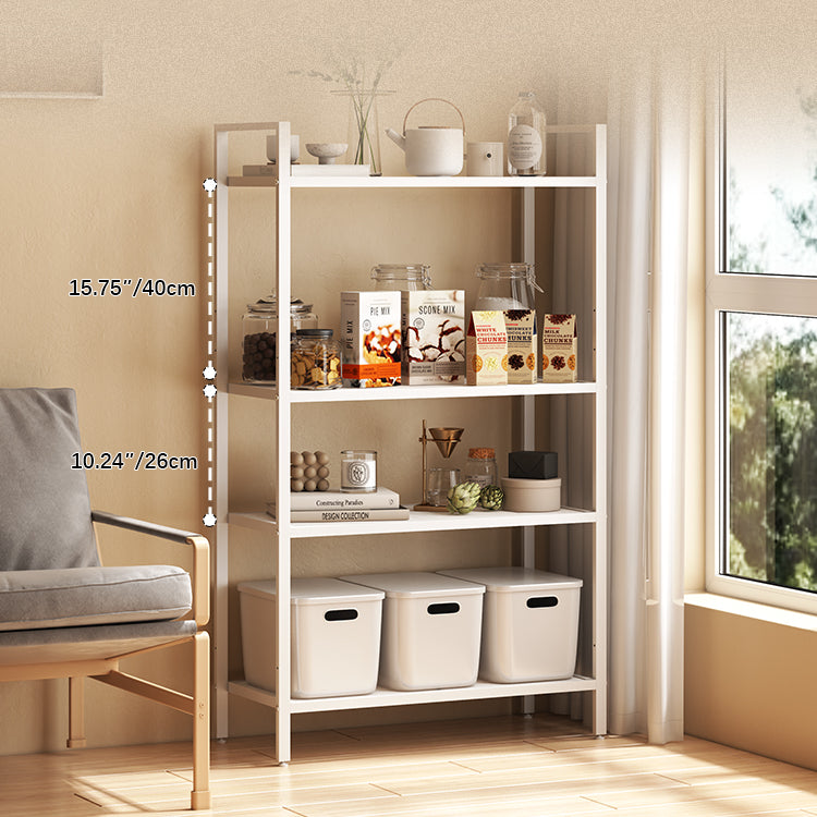 Sleek Storage Rack in Modern White and Grey - Perfect for Organizing Your Space hwn-1614