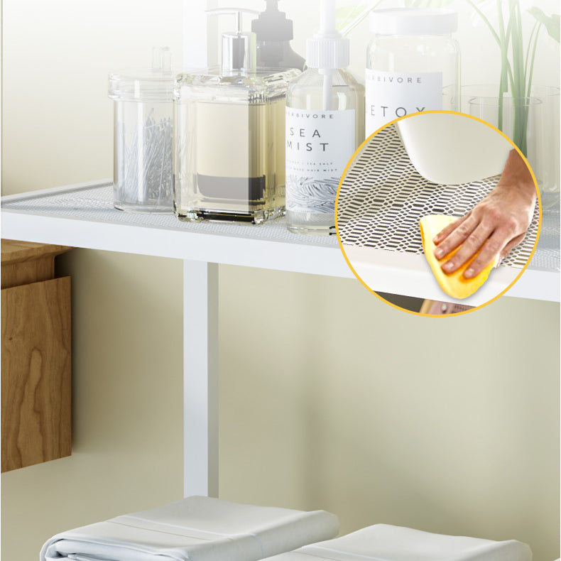 Sleek Storage Rack in Modern White and Grey - Perfect for Organizing Your Space hwn-1614