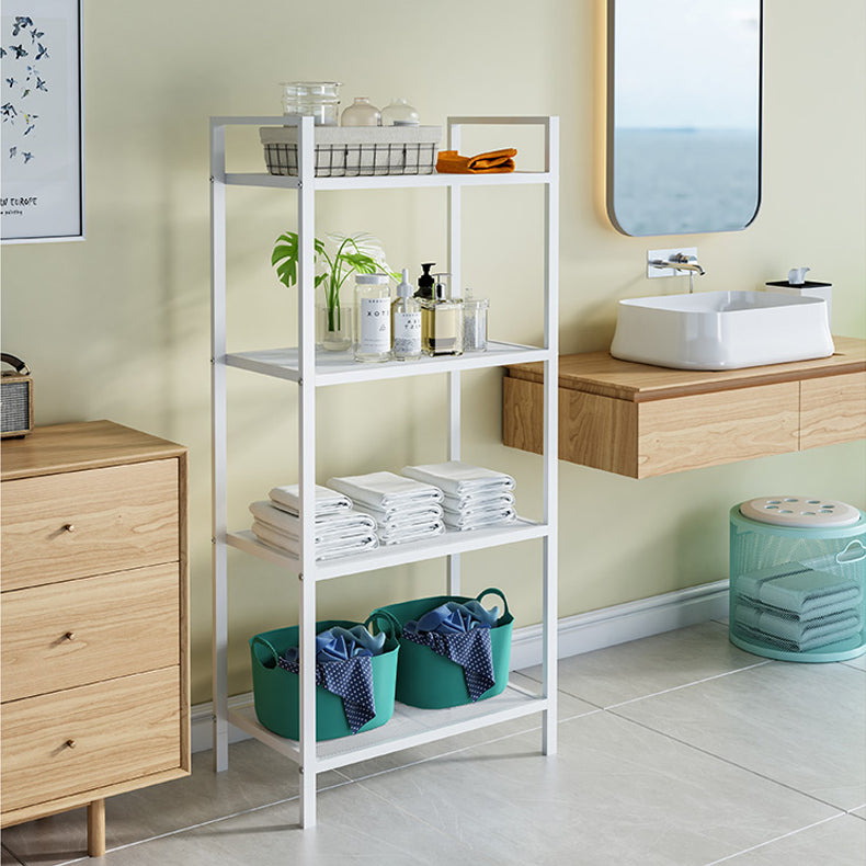 Sleek Storage Rack in Modern White and Grey - Perfect for Organizing Your Space hwn-1614