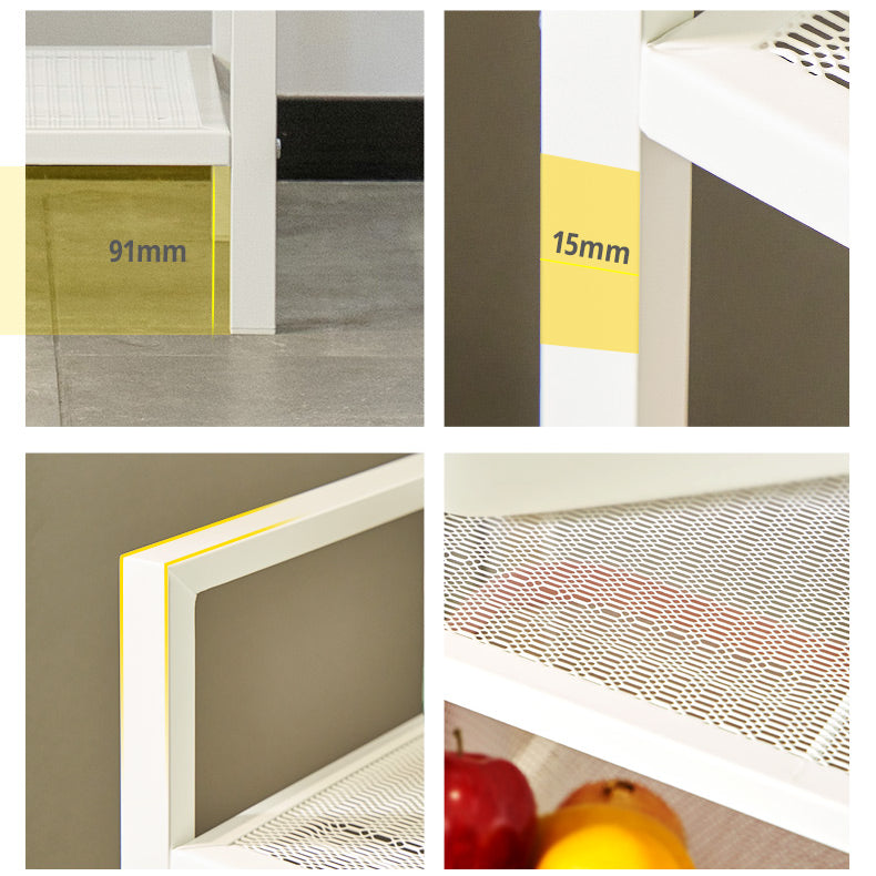 Sleek Storage Rack in Modern White and Grey - Perfect for Organizing Your Space hwn-1614