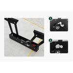 Elegant White Tea Table with Natural Solid Oak Wood and Ceramic Accents hx-1565