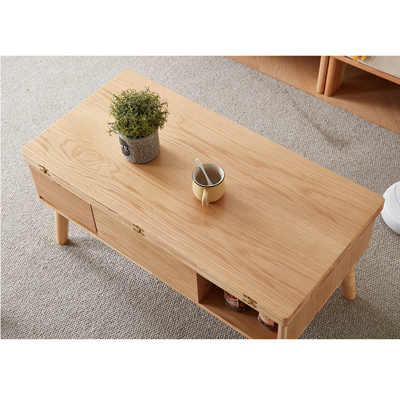 Elegant Oak Wood Tea Table - Natural Finish for Sophisticated Spaces hx-1567