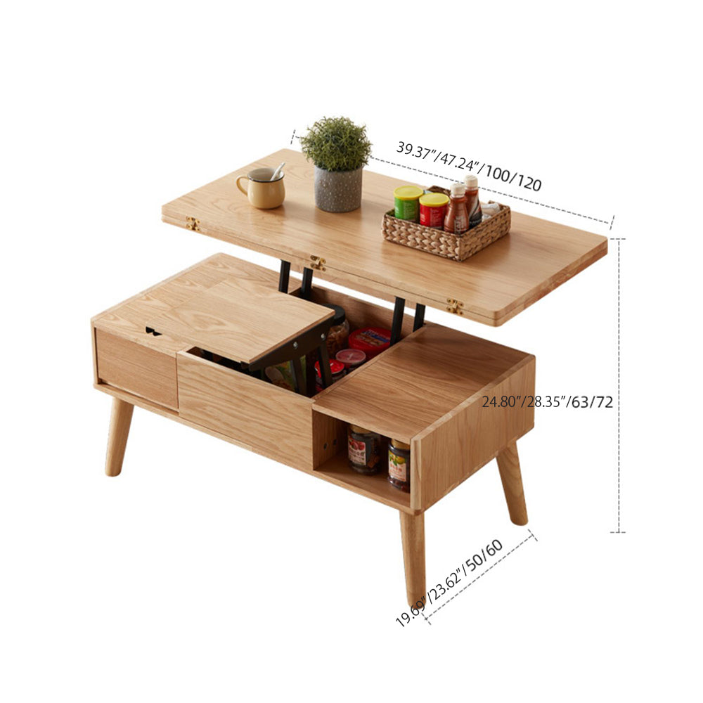 Elegant Oak Wood Tea Table - Natural Finish for Sophisticated Spaces hx-1567