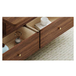 Elegant Solid Wood Tea Table with White Ceramic Top – Perfect for Modern Homes hx-1570