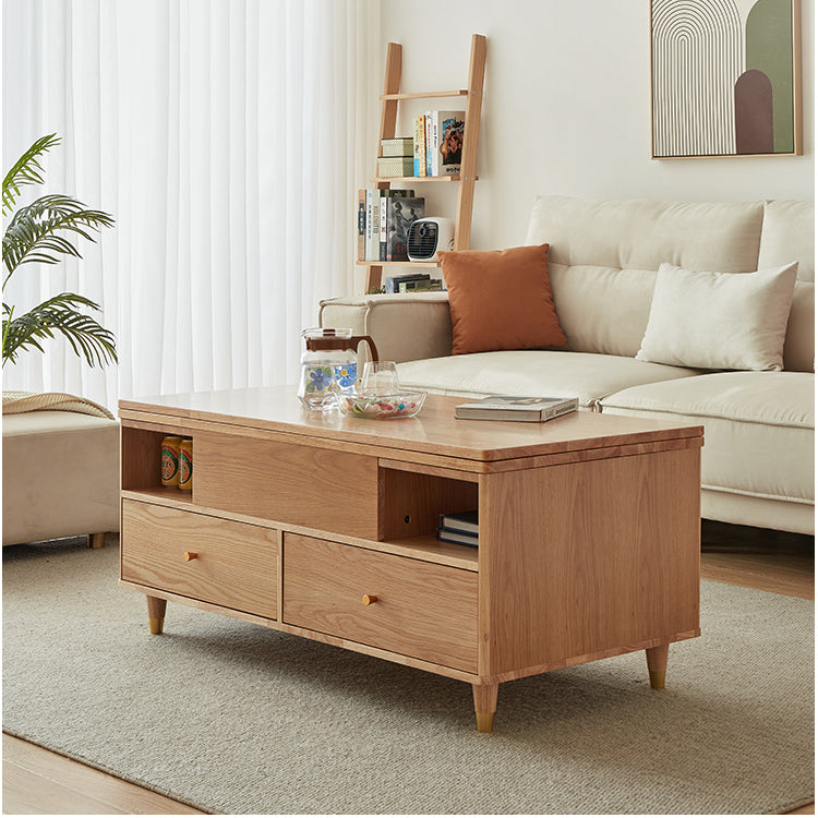 Stylish Oak Wood Tea Table - Elegant Natural Finish for Modern Homes hx-1571