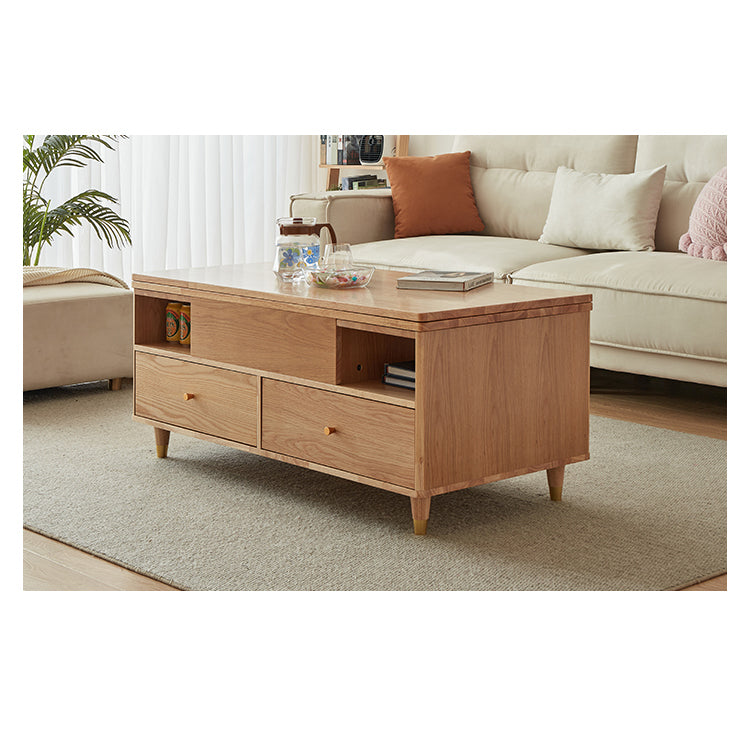 Stylish Oak Wood Tea Table - Elegant Natural Finish for Modern Homes hx-1571