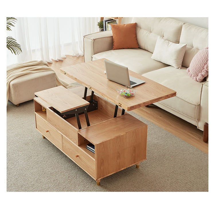 Stylish Oak Wood Tea Table - Elegant Natural Finish for Modern Homes hx-1571
