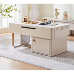 Elegant Ceramic Tea Table in White, Beige, and Blue – Perfect for Modern Interiors hx-1573