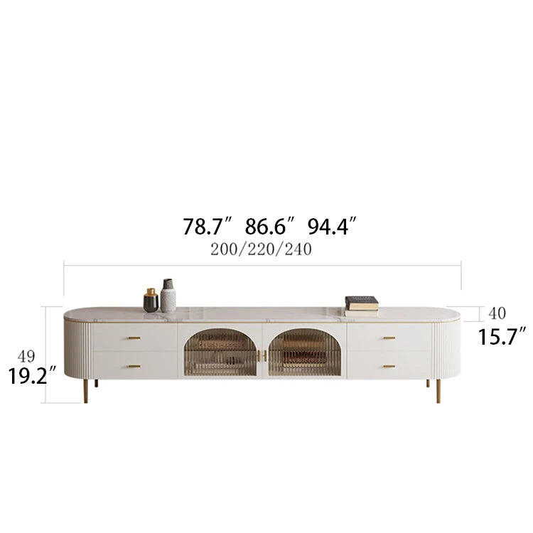 Elegant Tempered Glass Coffee Table with Stainless Steel Base and Sintered Stone Top - Modern Chic Centerpiece for Living Room hxbs-3029