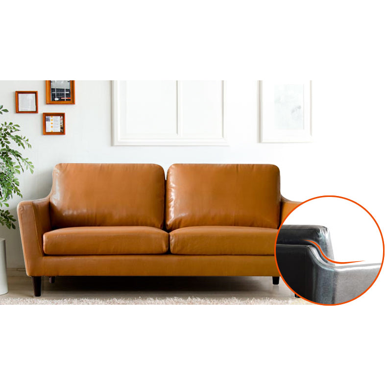 Elegant Solid Wood Sofa in Faux Leather – Available in White, Black, and Dark Brown hxcyj-1329