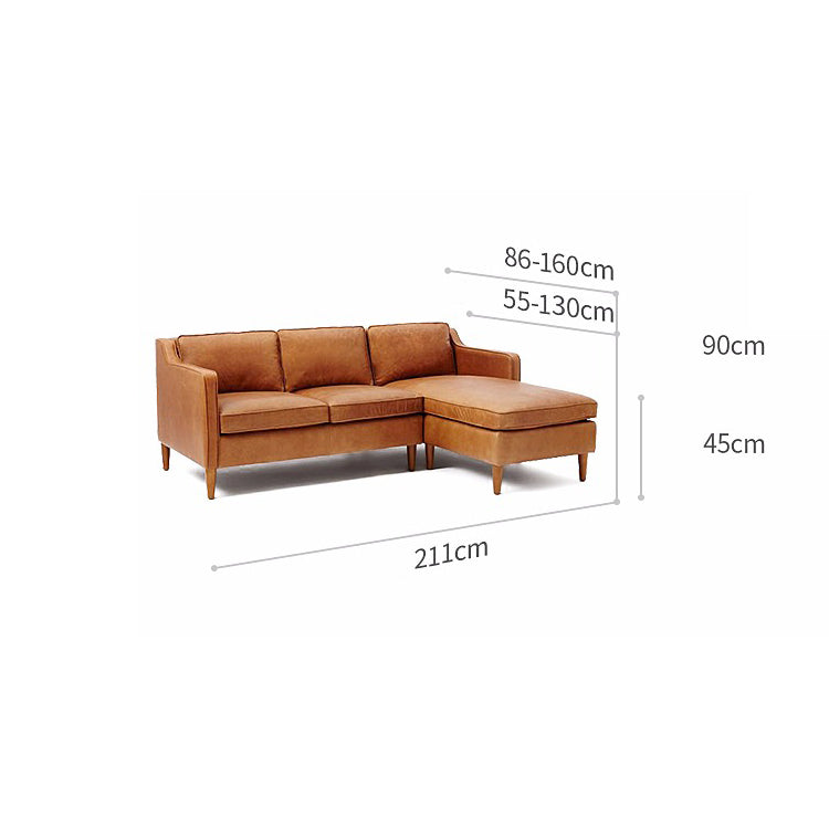 Solid Wood Faux Leather Sofa in Camel, Blue, Black, and Green - Stylish & Durable hxcyj-1332