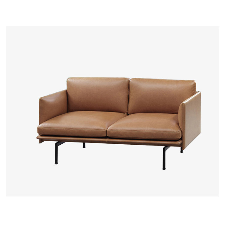 Luxurious Camel Faux Leather Sofa with Durable Pine Wood Frame hxcyj-1334
