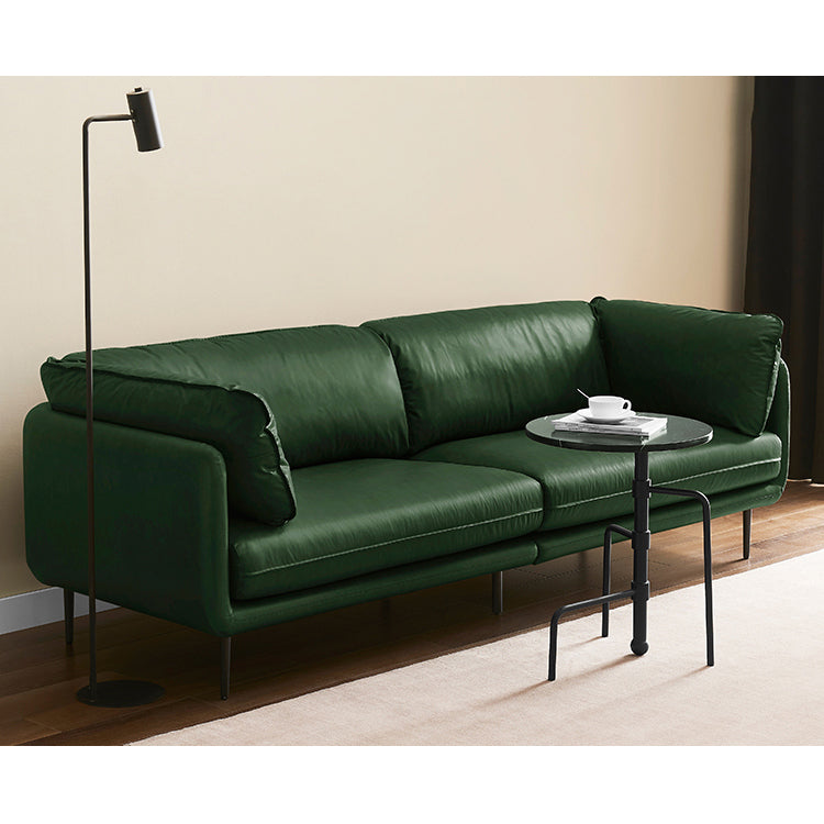 Elegant Camel Black Green Sofa | Dark Brown Solid Wood Frame & Faux Leather Cotton Blend hxcyj-1337