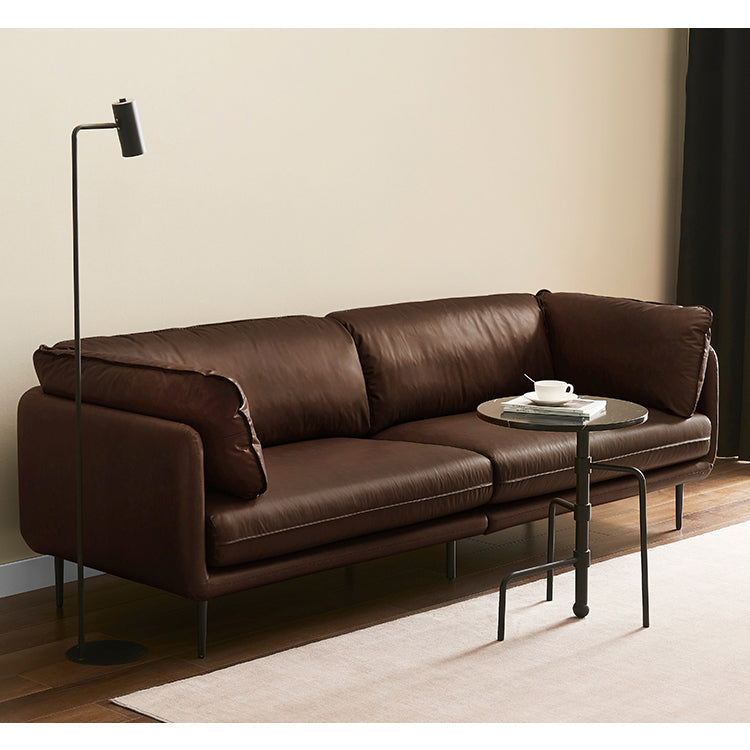 Elegant Camel Black Green Sofa | Dark Brown Solid Wood Frame & Faux Leather Cotton Blend hxcyj-1337