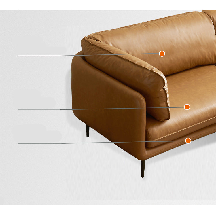 Elegant Camel Black Green Sofa | Dark Brown Solid Wood Frame & Faux Leather Cotton Blend hxcyj-1337