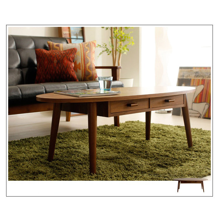 Stylish Brown Tea Table - Premium Natural Rubber Wood & Laminated Finish hxcyj-1340