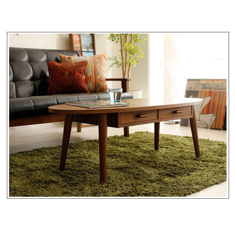 Stylish Brown Tea Table - Premium Natural Rubber Wood & Laminated Finish hxcyj-1340