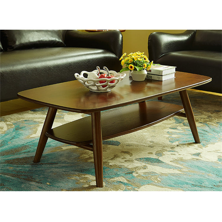 Solid Wood Tea Table - Elegant Brown Natural Finish hxcyj-1341
