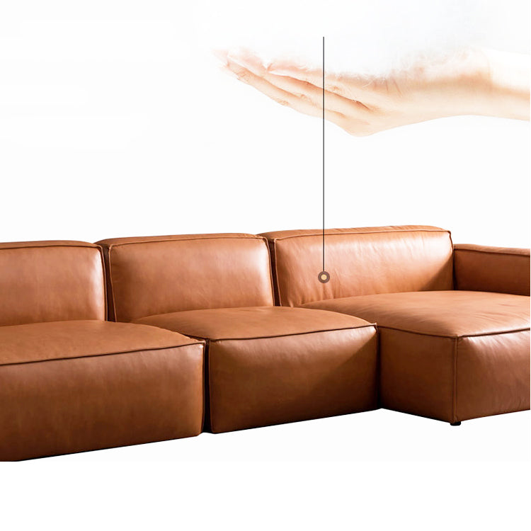 Elegant Camel Faux Leather Solid Wood Sofa - Ultimate Comfort & Style hxcyj-1342
