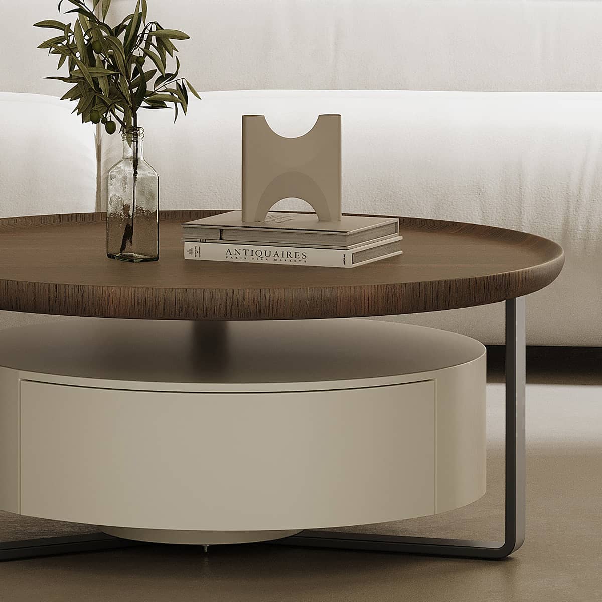 Modern Tea Table | Sleek Carbon Steel Tempered Glass Design hxj-2704