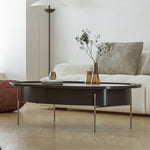 Eco-Friendly Pine Wood Tea Table with Sintered Stone & Stainless Steel hxj-2709