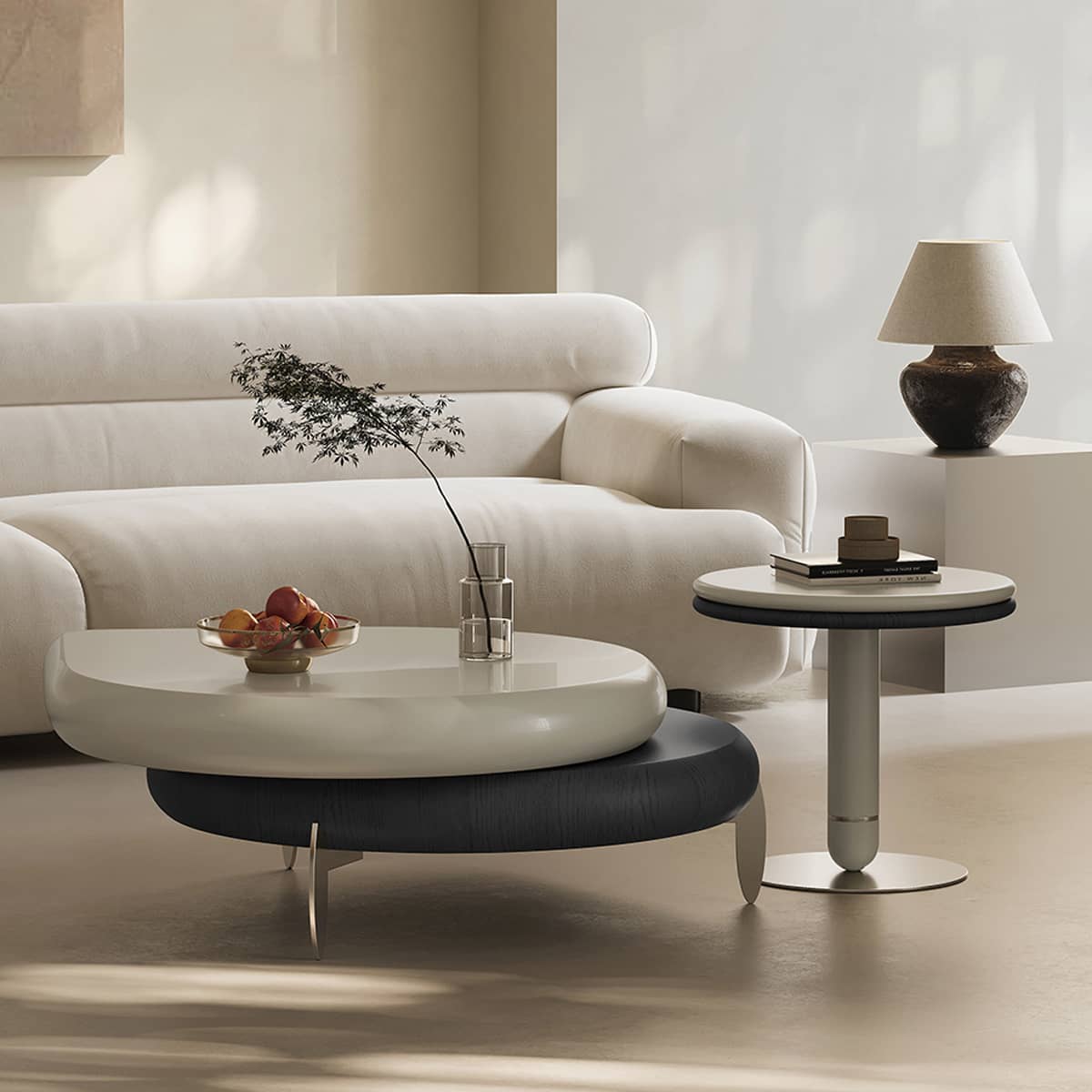 Sleek Stainless Steel Tea Table - Modern Design for Elegant Living Spaces hxj-2722