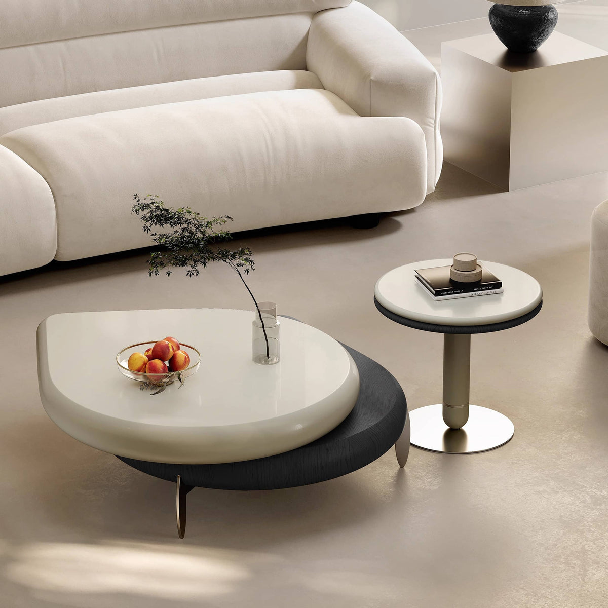 Sleek Stainless Steel Tea Table - Modern Design for Elegant Living Spaces hxj-2722