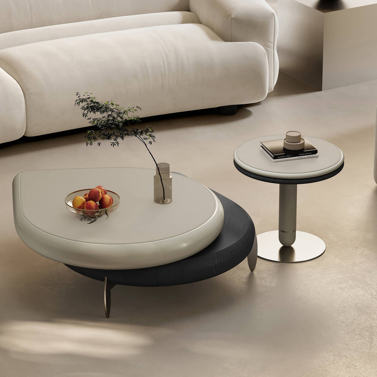 Sleek Stainless Steel Tea Table - Modern Design for Elegant Living Spaces hxj-2722