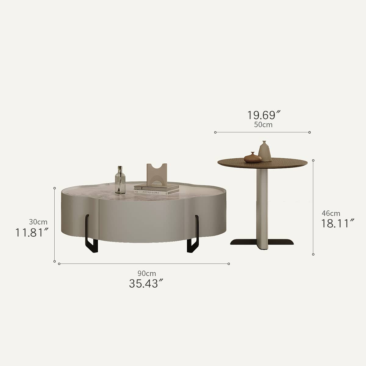 Modern Tea Table | Carbon Steel Frame & Sintered Stone Top | Stylish Living Room Furniture hxj-2724