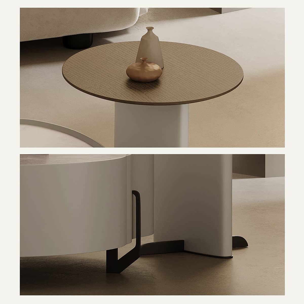 Modern Tea Table | Carbon Steel Frame & Sintered Stone Top | Stylish Living Room Furniture hxj-2724