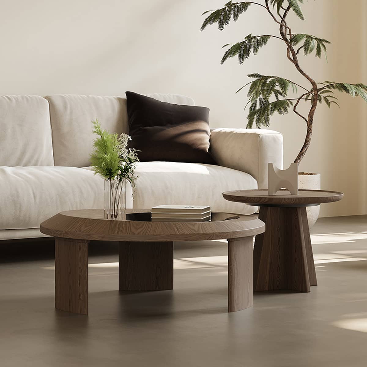 Sleek Tempered Glass Tea Table - Modern Stylish Accent for Any Room hxj-2727