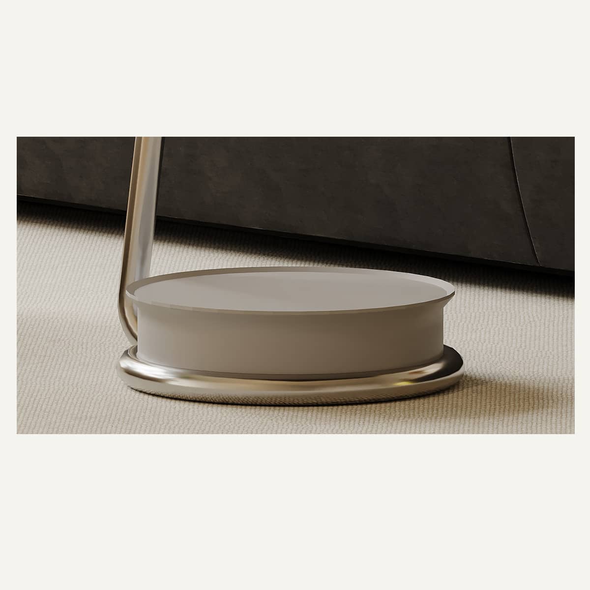 Stylish Faux Leather Stainless Steel Tea Table - Modern Design for Elegant Living Spaces hxj-2728