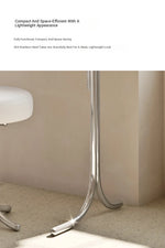 Sleek Modern Makeup Table with Round Mirror and Stylish Stool - Multi-Layer Design for Ultimate Vanity Experience hxy-5159