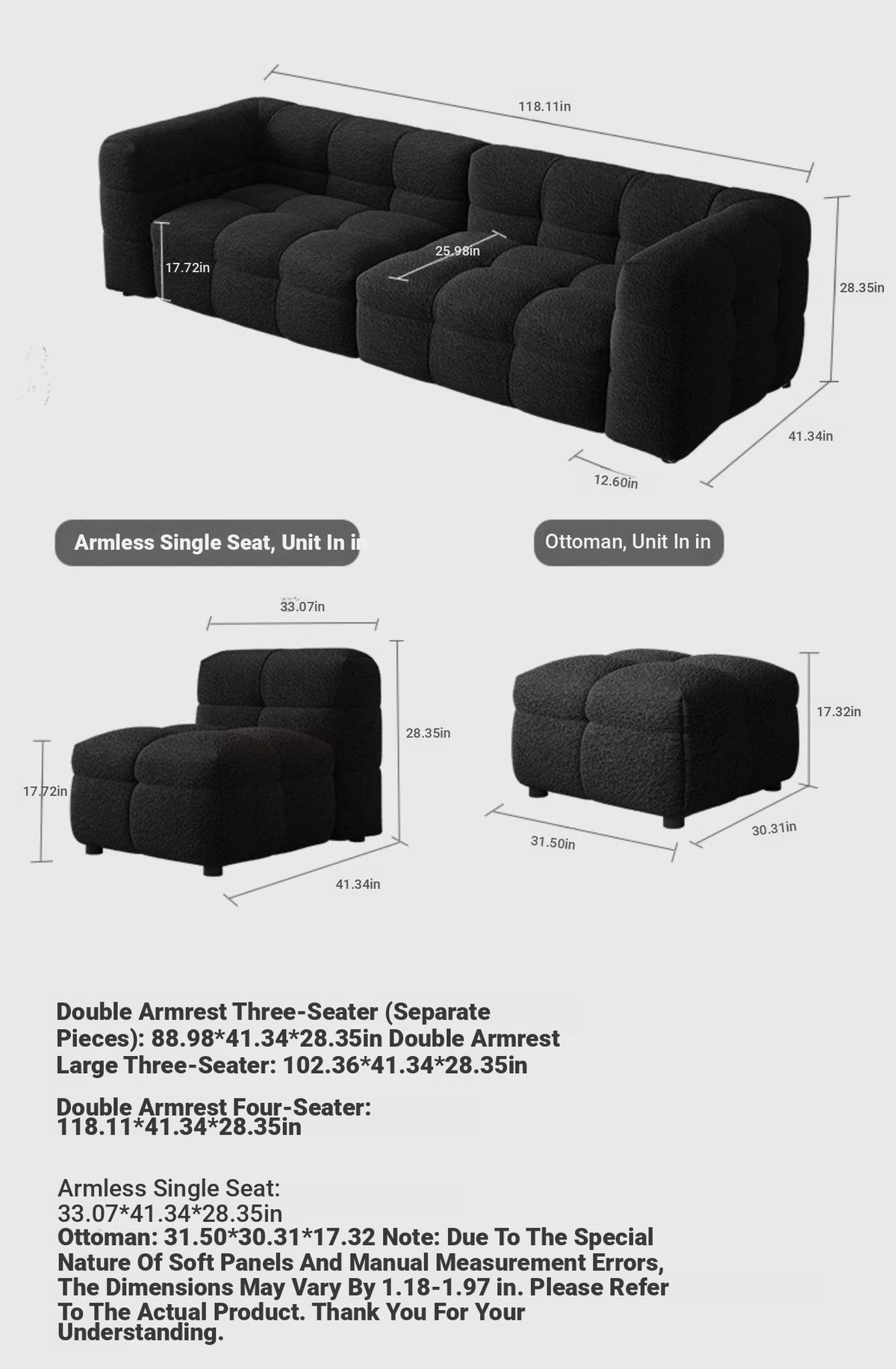 Modern Faux Lambswool Sofa - Stylish Pine & Oak Design for Chic Living Rooms hxy-5160