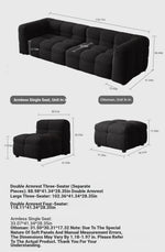 Modern Faux Lambswool Sofa - Stylish Pine & Oak Design for Chic Living Rooms hxy-5160