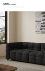 Modern Faux Lambswool Sofa - Stylish Pine & Oak Design for Chic Living Rooms hxy-5160
