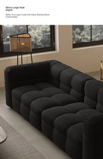 Modern Faux Lambswool Sofa - Stylish Pine & Oak Design for Chic Living Rooms hxy-5160