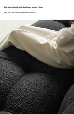 Modern Faux Lambswool Sofa - Stylish Pine & Oak Design for Chic Living Rooms hxy-5160