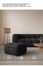 Modern Faux Lambswool Sofa - Stylish Pine & Oak Design for Chic Living Rooms hxy-5160