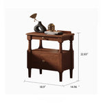 Elegant Ash Wood Bedside Cupboard with Drawer - Charming Nightstand for Bedroom Decor hxy-5163