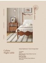 Elegant Ash Wood Bedside Cupboard with Drawer - Charming Nightstand for Bedroom Decor hxy-5163