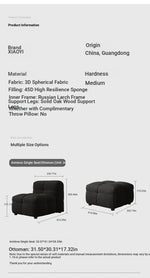 Stylish Pine Oak Sofa in Elegant Black Upholstery – Perfect for Modern Living Rooms hxy-5164