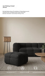 Stylish Pine Oak Sofa in Elegant Black Upholstery – Perfect for Modern Living Rooms hxy-5164