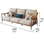 Stylish Ash Wood Sofa with Faux Leather Upholstery – Modern Comfort and Elegance for Your Living Room hyc-3113